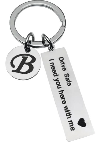 Drive Safe Anahtarlıklar A-Z Baş Harfler Erkekler Kadınlar Paslanmaz Çelik Anahtarlık Doğum Günü Chritsmas Babalar Günü Hediyeleri Takı (Yurt Dışından)