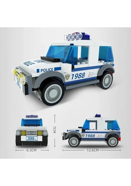 5 Stil Şehir Polis Kamyonu Mühendislik Aracı Yapı Back Araba Modeli Çocuklar Diy Tuğlalar Set Oyuncak Çocuk Hediye Kilo: 2889 (Yurt Dışından)