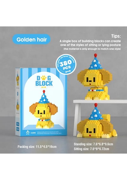 Mikro Parçacık Köpek Serisi Bulmaca Yapı Taşları Oyuncaklar Pet Tuğla Blokları Serisi Çocuk Oyuncak Model Çocuk Doğum Günü Hediyeleri Ev Dekoru Renk: 380 Pcs (Yurt Dışından)