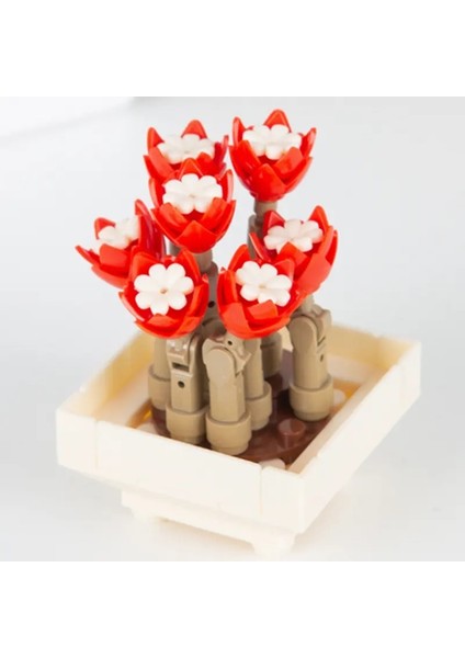 Diy Moc Saksı Bitkileri Sulu Meyveler Kaktüs Gypsophila Bonsai Ağaç Bahçeleri Romantik Yapı Taşları Model Tuğlalar Çocuk Setleri Oyuncaklar Renk: Kutu Olmadan 79PCS (Yurt Dışından)