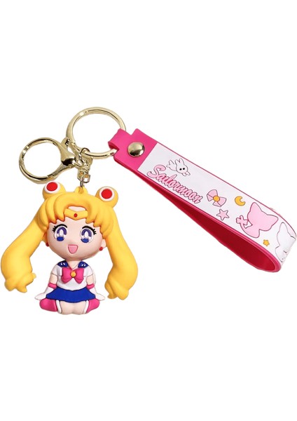 Anime Sailor Moon Anahtarlık Sevimli Figür Bebek Çift Çanta Kolye Anahtarlık Araba Anahtarlık Aksesuarları Oyuncak Hediye Erkekler Kadınlar Arkadaşlar Için Renk:6 (Yurt Dışından)