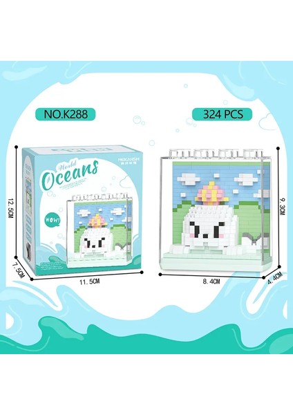 Yeni Deniz Yaşamı Yapı Banka Oyuncak Toz Kapak Eğitim Montaj Süsleri Mikro-Parçacık Yaratıcı Gamescolor: K292/BOYUT: Kutu Yok (Yurt Dışından)