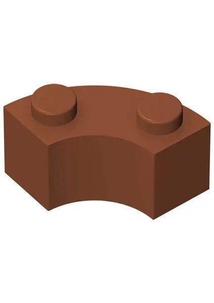 20PCS Moc Parçaları 3063 85080 Tuğla Yuvarlak Köşe 2x2 Maccheroni Mattoni Compatibili Fai Da Te Mble Yapı Taşları Parçacık Ki Renk: KAHVE-20PCS (Yurt Dışından)
