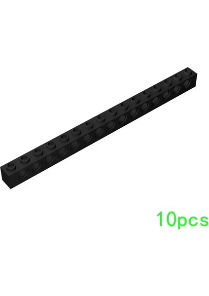 10PCS Moc 3703 1X16 Delikli Yapı Taşları Kiti Yüksek Teknoloji Köprü Ev Tuğlaları Eğiticidiy Oyuncakları Çocuk Doğum Günü Çocuk Hediye Scolor: 26-Siyah (Yurt Dışından)