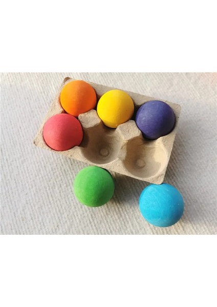 Yüksek Kaliteli Ahşap Oyuncaklar Kireç Ahşap Gökkuşağı Kemer Istifleme Blokları Bina Yarı Renk Sıralama Peg Bebek Topları Çocuklar Için Çıta Playcolor: Mat Toplar 6 (Yurt Dışından)