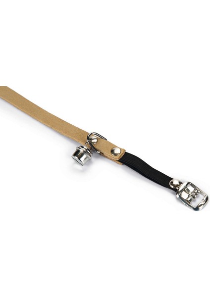 Kedi Boyun Tasması, Süet, Bej, 24-29CM Nrmsa