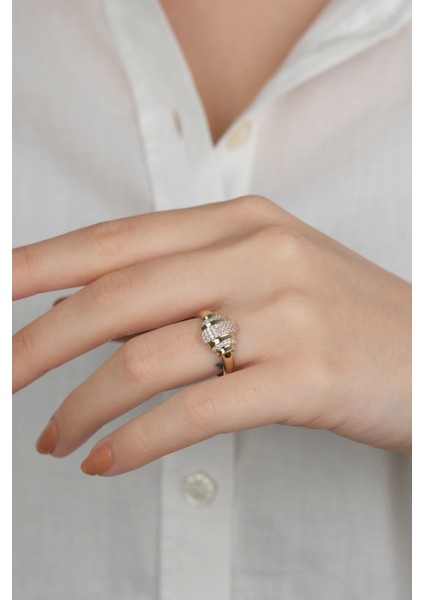 14 Ayar Altın Taşlı Yüzük 902