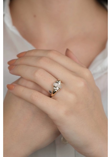 14 Ayar Altın Taşlı Yüzük 902 modelleri