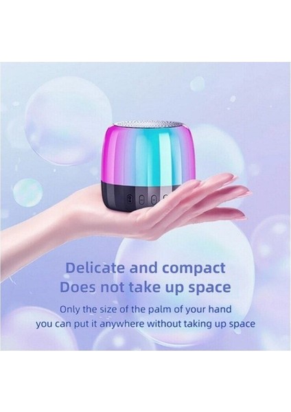 K3 Plus Bluetooth Hoparlör Rgb Renkli Işıklı Taşınabilir Kablosuz Hoparlör Bt 5.2