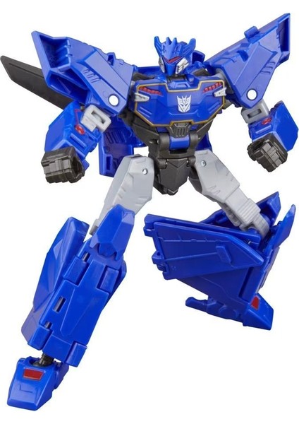 Transformers Earthspark Soundwave Deluxe Figür – 2’si 1 Arada Jet Dönüşüm (18 Adım, 12.5cm)
