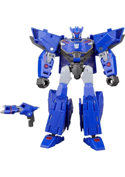 Transformers Earthspark Soundwave Deluxe Figür – 2’si 1 Arada Jet Dönüşüm (18 Adım, 12.5cm)