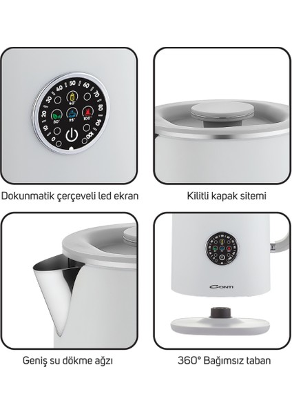 CK-300 Therma Su Isıtıcı Kettle Beyaz