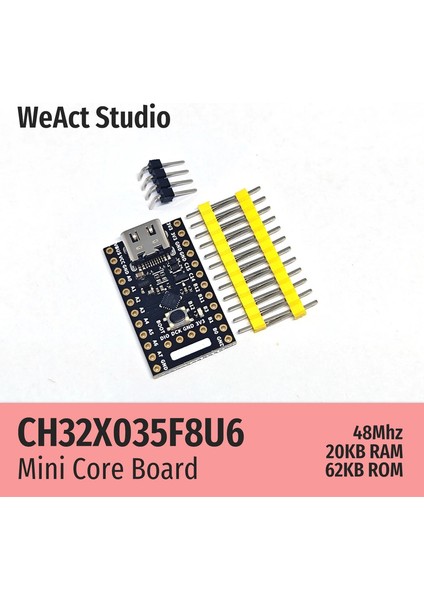 Weact CH32X035F8U6 CH32X035F8 CH32X035 CH32 USB Pd Çekirdek Kurul Demo Kurulu Qingke Rısc-V Çekirdek Boardcolor: 1PCS-CH32X035F8U6 (Yurt Dışından)