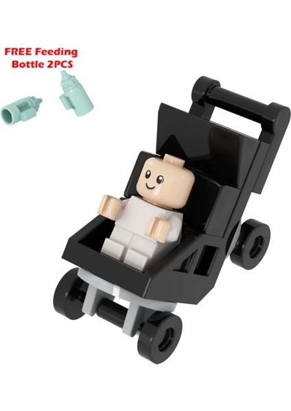 Bebek Bebek Moc Yapı Taşları Oyuncaklar Çocuk Koleksiyonu Hediyelik Eşya Hediyesi Oyun Dekorasyon Erkek Kız Şehir 25128 24581 Renk: Siyah Beyaz (Yurt Dışından)