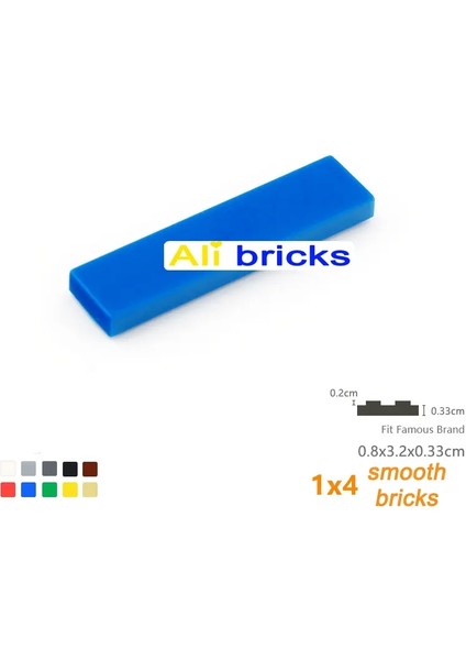 50PCS Dökme Yapı Taşları Ince Figür Tuğlalar Pürüzsüz 1x4 Noktalar Eğitim Yaratıcı Boyutu 2431 Oyuncak Çocuklar Için Uyumlu Renk: 50 Pcs Mavi (Yurt Dışından)