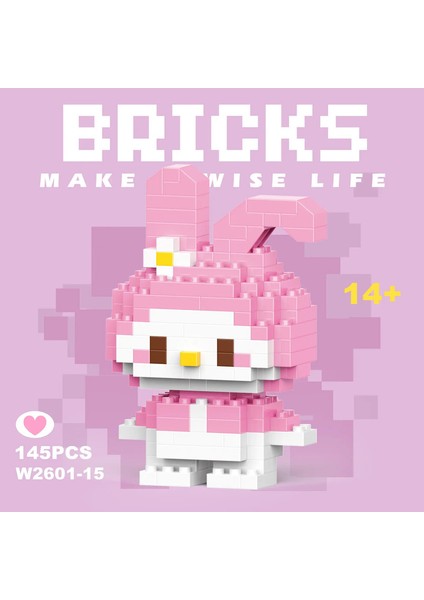 Sanrio Hello Kitty Kuromi Yapı Taşları Kuromi Cinnamoroll Pochacco Mini Bulmaca Montaj Oyuncak Tuğlaları Çocuk Doğum Günü Hediyeleri Renk: ZCE082-4-NO Bog (Yurt Dışından)