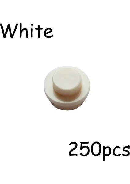 250PCS Moc Parçacıkları Montaj 4073 6141 Plaka Yuvarlak 1x1 Nokta Diy Yapı Taşları 1*1 Figürler Lamba Tuğlaları Çocuklar Için Eğitim Oyuncak: Beyaz (Yurt Dışından)