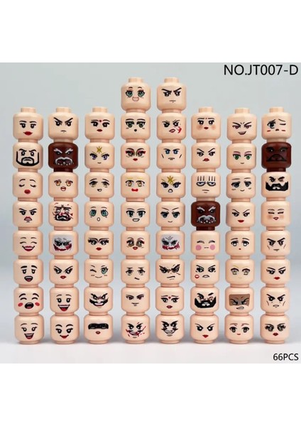 Sıcak 56PCS/LOT Mini Figür Yaratıcı Kafa Yüzler Gülmek Ağla Şirin Yüz Ifadesi Tuğlalar Yapı Taşları Model Çocuk Oyuncaklar Hediyeler Renk: JT007-D (Yurt Dışından)