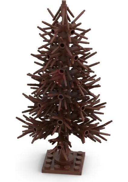 138 Pcs Cedar Tree Model Yeşil Manzara Peyzaj Yapı Taşları Moc City Street Scene Bitkileri Dekorasyon Tuğlaları Çocuk Oyuncak Hediyeleri Renk: Kahverengi Ağaç (Yurt Dışından)