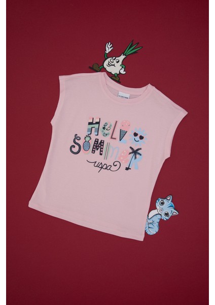 Kız Çocuk Açık Pembe Tişört 50306190-VR078 modelleri