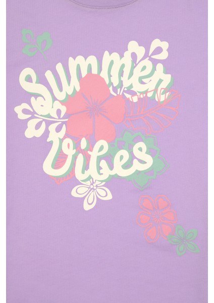 Kız Çocuk Lila Tişört 50306203-VR034