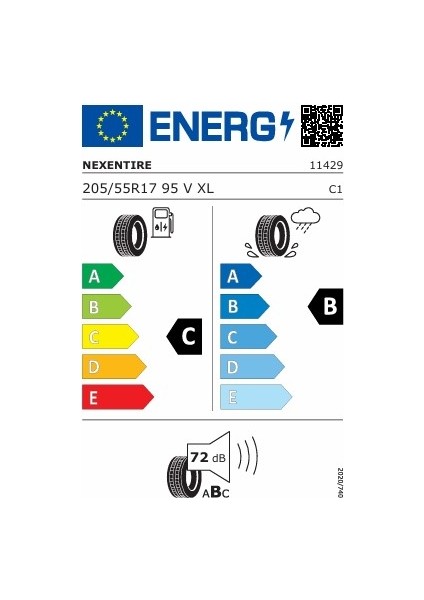 205/55R17 95V Xl N'fera Prımus Oto Yaz Lastiği (2025 Üretim)