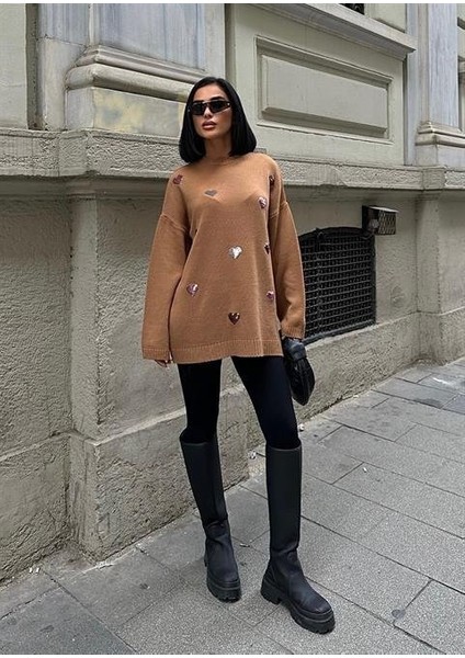 Molly Kalp Desenli Triko Örme Kazak 1339 modelleri