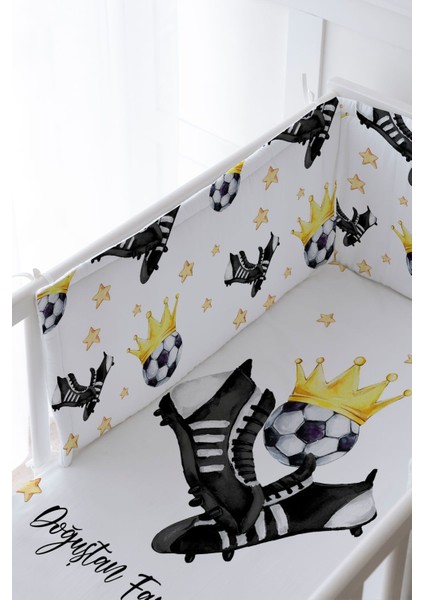 Bebek Başucu Koruyucu ve Baskılı Çarşaflı Uyku Seti - For Baby Serisi - Siyah Beyaz fiyatları