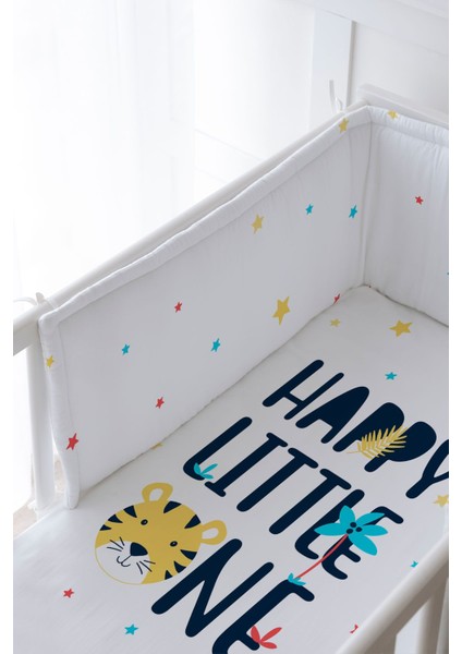 Bebek Başucu Koruyucu ve Baskılı Çarşaflı Uyku Seti - Pure Baby Serisi - Happy Lion fiyatları
