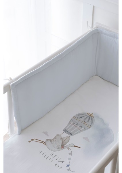 Bebek Başucu Koruyucu ve Baskılı Çarşaflı Uyku Seti - Royal Serisi - Hello Little One fiyatları