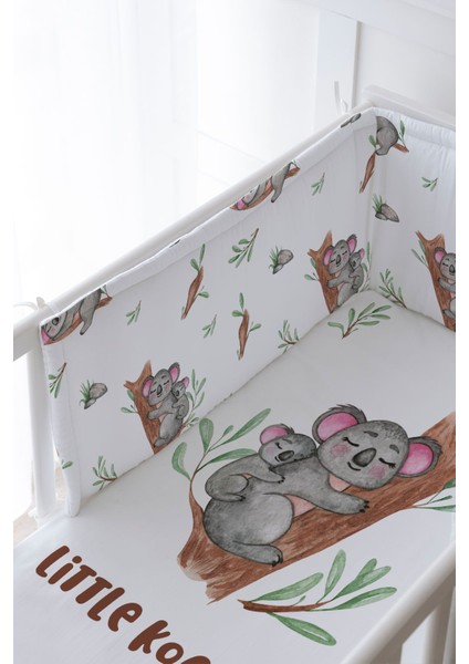 Bebek Başucu Koruyucu ve Baskılı Çarşaflı Uyku Seti - For Baby Serisi - Anne ve Yavru Koala fiyatları