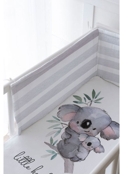 Bebek Başucu Koruyucu ve Baskılı Çarşaflı Uyku Seti - Pure Baby Serisi - Bebek ve Anne Koala fiyatları