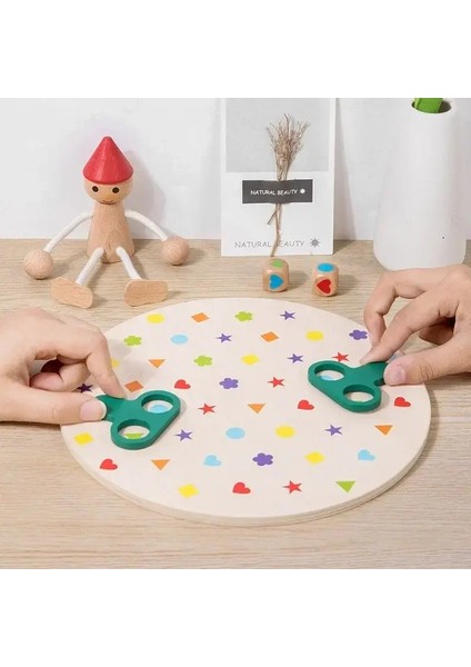 Montessori Çocukları Şekillendiren Oyuncaklar Bulmaca Tahtası Renk Mantıksal Düşünme Eğitimi Interaktif Tahta Oyunları Çocuklar Hediye Scolor: 1 Set (Yurt Dışından)