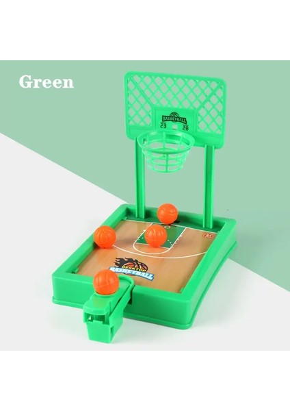 Mini Masaüstü Masa Oyunu Basketbol Çember Parmak Atış Makinesi Parti Masa Etkileşimli Spor 2 Oyuncular Çocuklar Için Top Oyuncakları Renk: Yeşil (Yurt Dışından)
