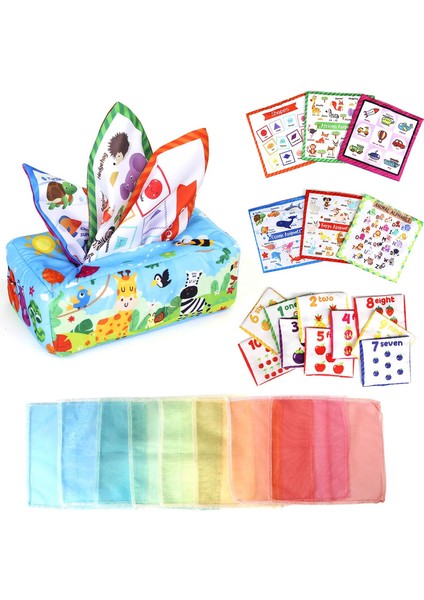 Bebek Doku Kutusu Renkli Yumuşak Duyusal Oyuncak Yürümeye Başlayan Parmak Egzersizi Için Pomma Ipek Fular Hediyeleri 0-18M Montessori Eğitim Oyuncusu: D Orman Hayvanları (Yurt Dışından)