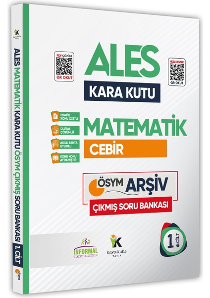 ALES Matematiğin Kara Kutusu 1. Cilt Tamamı Dijital Çözümlü Konu Özetli Çıkmış Sor Bankası