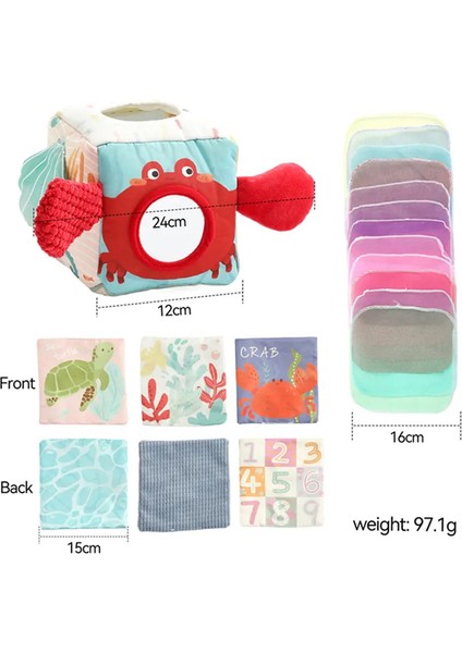 Bebek Montessori Oyuncaklar Pamuk Doku Kutusu Yenidoğan Parmak Için Renkli Yumuşak Duyusal Oyuncaklar Pomma Ipek Eşarp Bebek Gife Toycolor: Doku Kutusu (Yurt Dışından)