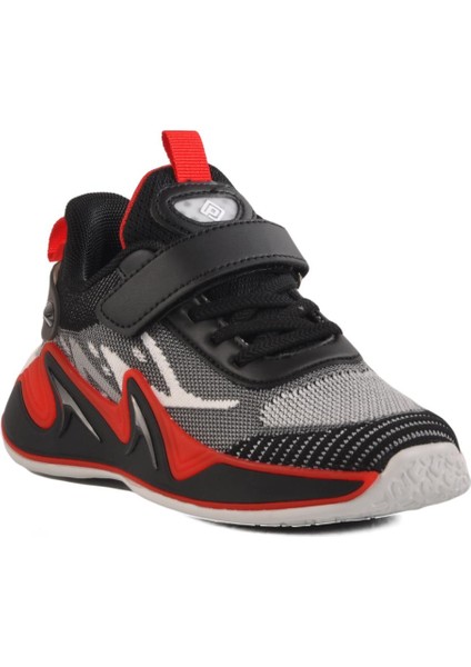 1966 F Hafif Esnek Siyah Çocuk Spor Ayakkabı