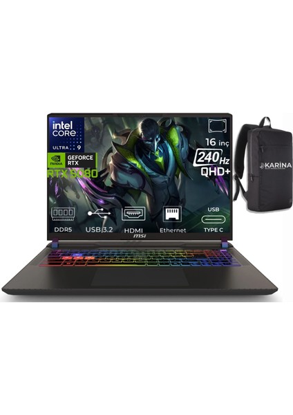 Msı Vector 16 Hx Aı Intel Core Ultra 9 275HX A2XWIG-090XTR-006 16GB 2tb RTX5080 16GB Freedos 16" Qhd+ 240Hz Taşınabilir Bilgisayar & A2XWIG090XTRK006