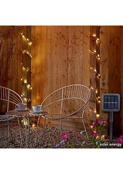 Solar Güneş Enerjili 10MT 100 LED Dış Mekan Peri LED Ip Işık indirimleri