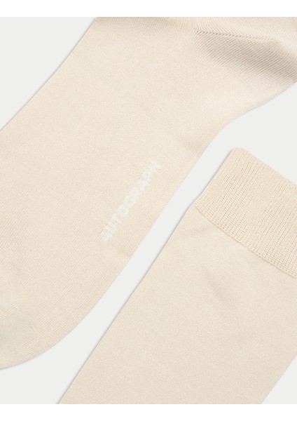 3'lü Paket Mısır Pamuğu Karışımlı Çorap