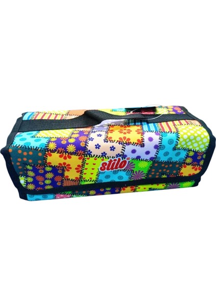 Kumaş Dörtlü Kalem Çantası Desenli ( Patterns )