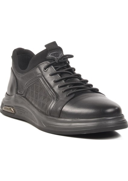 5Y2530 M Siyah Hakiki Deri Erkek Sneaker