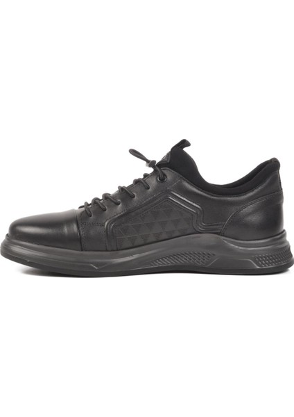 5Y2530 M Siyah Hakiki Deri Erkek Sneaker
