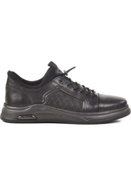5Y2530 M Siyah Hakiki Deri Erkek Sneaker