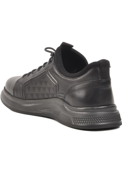 5Y2530 M Siyah Hakiki Deri Erkek Sneaker