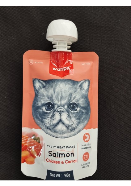 Taze Somonlu & Tavuklu Kedi Et Ezmesi Mama 90 gr