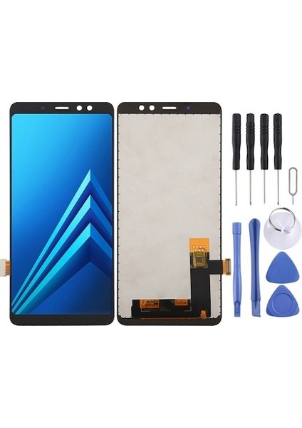 Galaxy A8+ 2018 A730F, A730F/DS Uyumlu Incel LCD Yarım Ekran, Sayısallaştırıcı Tam Montajlı Siyah