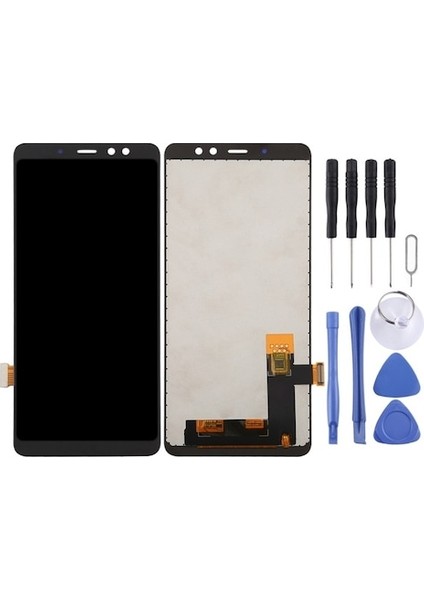 Galaxy A8+ 2018 A730F, A730F/DS Uyumlu Incel LCD Yarım Ekran, Sayısallaştırıcı Tam Montajlı Siyah