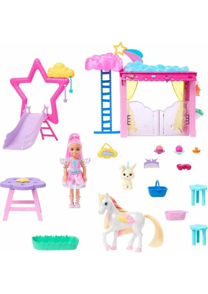 HNT67 Barbie A Touch Of Magic Chelsea ve Pegasus Oyun Seti
